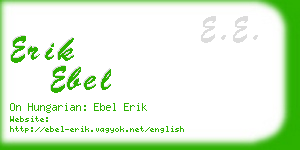 erik ebel business card